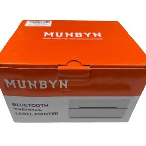 MUNBYN ITPP130B Bluetooth Thermal Label Printer White 203dpi High Speed USB